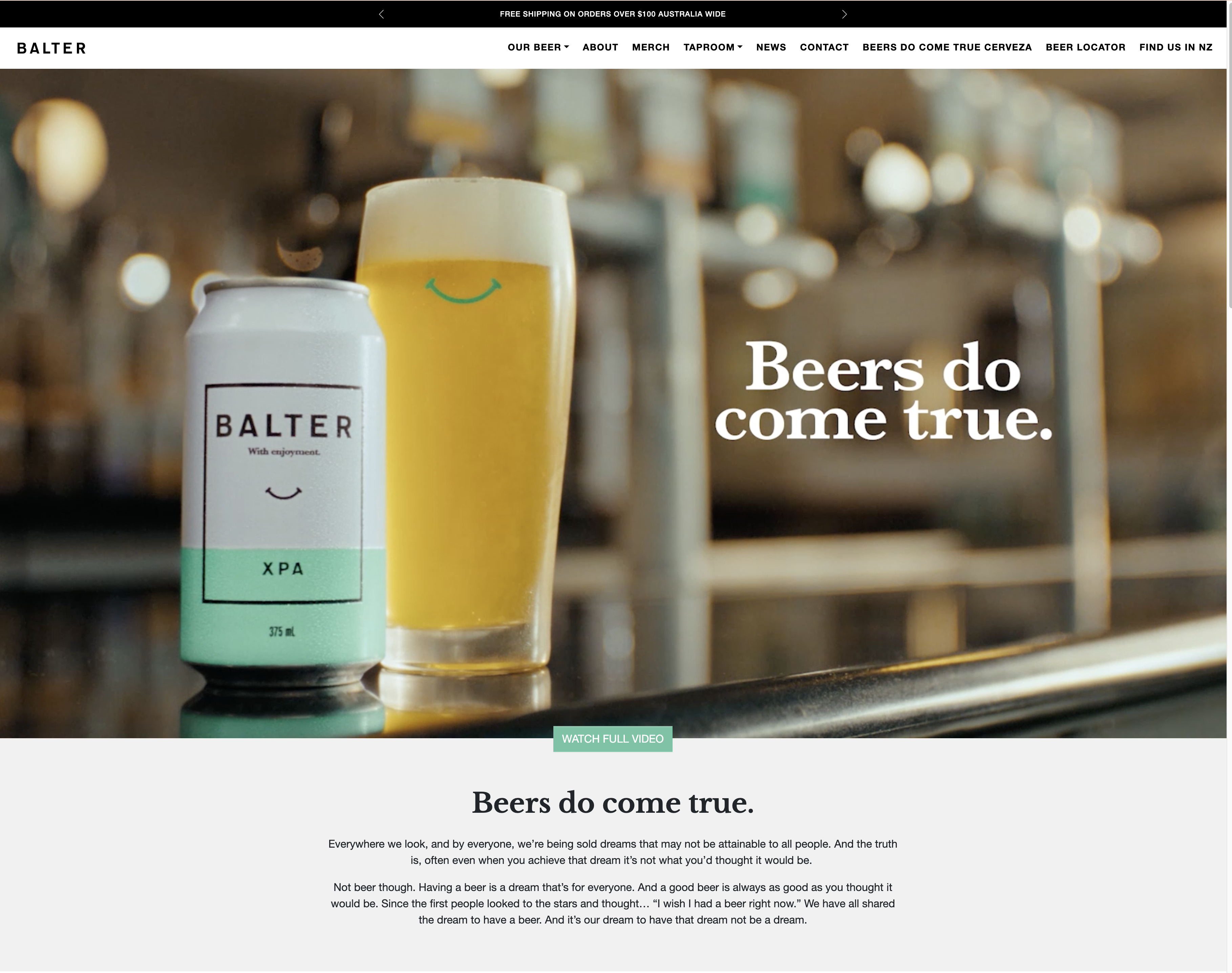 Balter Brewing screen